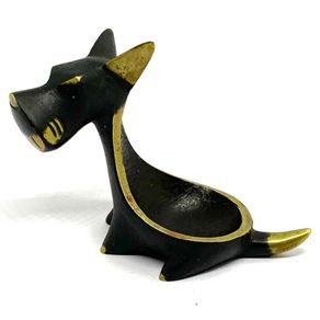 Rare Mid Century Walter Bosse Terrier dog Candle Holder