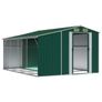 Garden Shed Green 277x365.5x179 cm Galvanised Steel Image 2