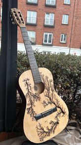 Guitar Custom with burned patterns