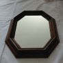 Antique French mirror wooden frame octagon shape Image 5
