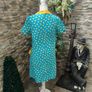 Vintage 60s blue floral retro dress with yellow collar and pockets size small Image 5