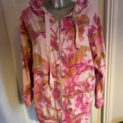 ISilk Everyday luxury cotton pink zipped hoodie jumper size M UK16 EU44 Postage included