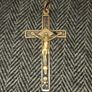 Antique Brass and Ebony Crucifix Pendant Image 2