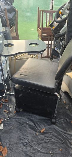 Pedicure chair x 2 therapist seats x 2  chair tables x 2