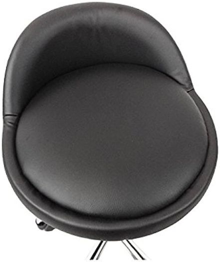 Black Adjustable Swivel Rolling Cushion Tattoo Massage Hydraulic Salon Stool with Back,5 Wheels (FREE SHIPPING)