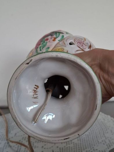 Vintage porcelain table lamp.  Italy.