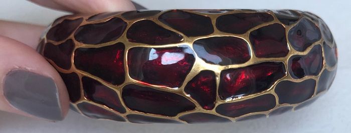 Panther print enamel bracelet from Mawi