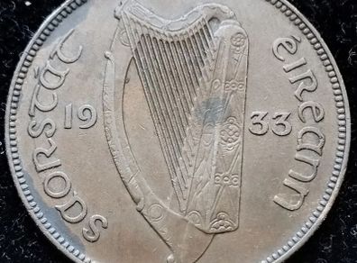 [#178] - Ireland 1933 | Irish 1d | Irish One Penny | KM.3 | High Grade