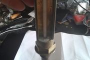 vintage brass industrial thermometer gauge steam engine