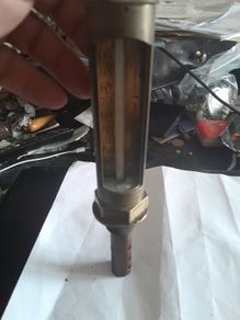 vintage brass industrial thermometer gauge steam engine