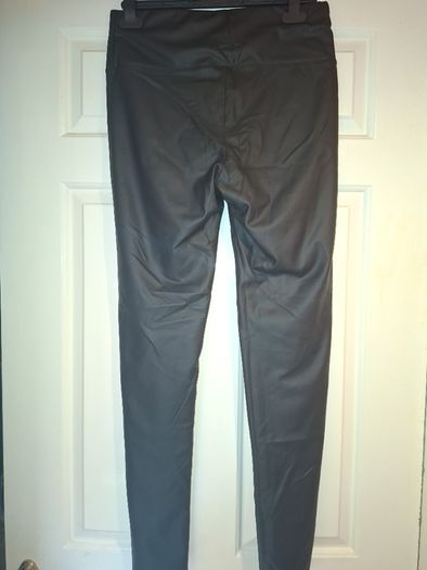 Faux leather trousers