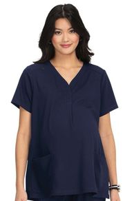 Navy maternity scrub top by happy threads