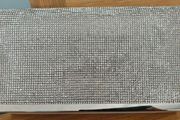 Ladies Silver Clutch Bag - Evening Bag - Purse Handbag With Detachable Chain Strap