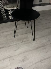 Black lamp side table