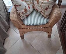 Cane chair with cushions in very good conditions.