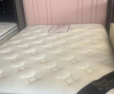 Pink plush bed frame and box