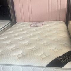 Pink plush bed frame and box