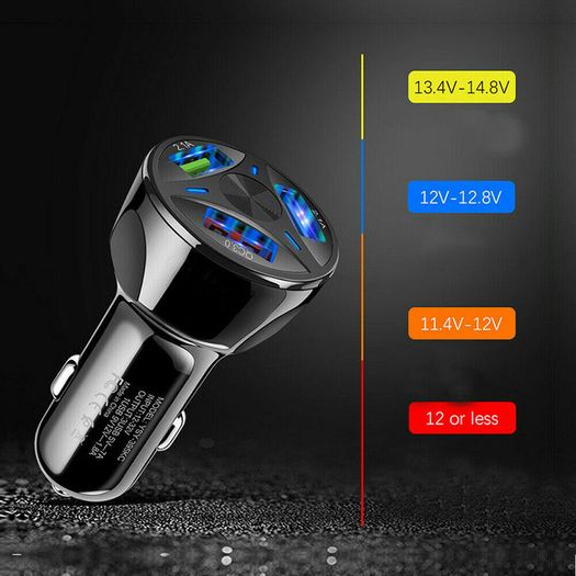 QC 3.0 Car Triple USB Phone Quick Charger 30W (Brand New/Warranty)
