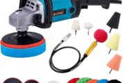 Electric Car Polisher, 1200W 150mm 180mm Electric Buffer Polishing Waxing Machine, Car Detailing Kit, 6 Variable Speeds, with 16 Pcs Accessories (FREE POSTAGE)