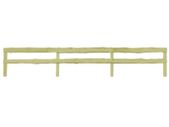 5 pcs 2-Rail Garden Fences Impregnated Pinewood 510x90 cm