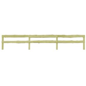 5 pcs 2-Rail Garden Fences Impregnated Pinewood 510x90 cm