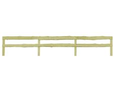 4 pcs 2-Rail Garden Fences Impregnated Pinewood 510x90 cm