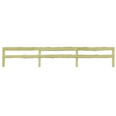 4 pcs 2-Rail Garden Fences Impregnated Pinewood 510x90 cm