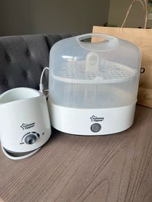Steriliser, bottle heater, and bottles