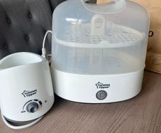 Steriliser, bottle heater, and bottles