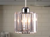Small Ceiling Light Crystal Pendant Light Flush Mount Ceiling Lighting Fixture Modern Lampshades for Ceiling Light Hallway Dining Room Bedroom Kitchen Island,Chrome,E26