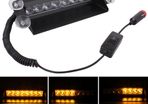 Car Windshield 8 LED Flashing Dash Strobe Van Truck Emergency Lamp Amber Site Builders Tools Lights