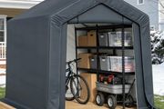 3m x 2m x 1.8m Portable Storage Tent Shed, Heavy-Duty Outdoor Shelter with Waterproof Cover and Roll-Up Zipper Door, Outdoor Garden Storage Tent for Motorcycles, Bikes and Boats