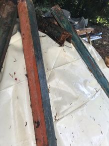 Antique cast iron box gutters