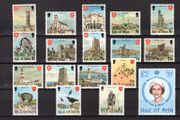 1978 Isle of Man Landmarks and Queens Portrait Definitive Stamps Mint Never Hinged (MNH)