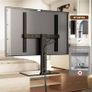 NEW SALE | Universal TV Stand for 27-55 Inch TV, Height Adjustable & 10 Degree Horizontal Adjustable Table Top TV Stand with 8mm Glass Base, Pedestal TV Mount Stand Bracket Max VESA 400x400mm Holds 40kg Image 4