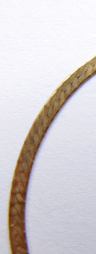 Vintage Solid 9K Yellow Gold 375 Herringbone Bracelet: Reversible Textured & Polished Finish, Flat Snake Chain Style length 7,1" - 1,1g