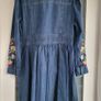 MONSOON Denim Embroidered Midi Dress with pockets Sz 14 - Rrp 110 (New) Image 10