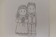 Wedding Couple - Tilda &amp; Edwin - Magnolia Rubber Stamp