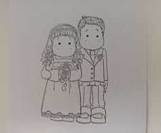 Wedding Couple - Tilda & Edwin - Magnolia Rubber Stamp