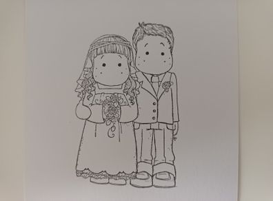 Wedding Couple - Tilda & Edwin - Magnolia Rubber Stamp