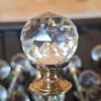 18 30mm Clear Crystal Diamond Glass Door Knobs Cupboard Drawer Handle Pulls Image 3