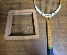 Vintage Tennis Racquet Black Cat Number Three Castlewood