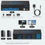 HDMI & DP KVM Dual Monitor Switch Image 4