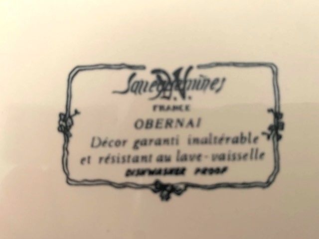 Obernai Sarreguemines Plate