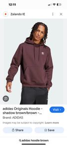 Brown adidas hoodie size S brand new
