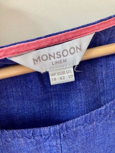 Monsoon linen dress uk12