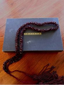 BURBERRY LONDON Burgundy Crystal Neckpiece