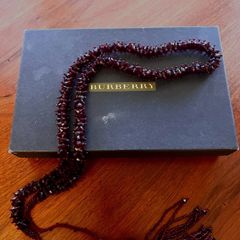 BURBERRY LONDON Burgundy Crystal Neckpiece