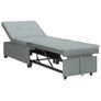 Sofa Bed Light grey 194 x 67 x 37 cm Fabric Image 2