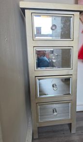 mirrored side table